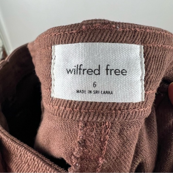 Aritzia Wilfred Free Modern Utility Pant Dark Chocolate Brown High Rise Size 6 - Picture 5 of 6